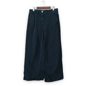 Everlane Black Wide Leg Crop High Rise Pants Size 6